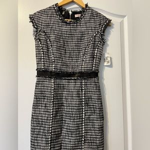 Saks 5th Avenue Rebecca Taylor Tweed Dress new with tags in black and white
